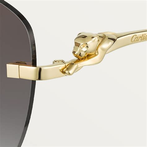 cartier sunglasses panthere gold|cartier sunglasses with jaguar.